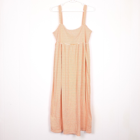 Anthropologie Pure + Good Yardley striped supima cotton sleeveless midi dress